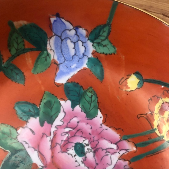 Mid 20th Century Chinese Blossom Enamel Brass Encased Bowl - Picture 7 of 16